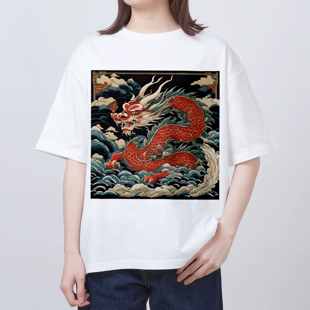 the blue seasonの天候を司る守護神 - 日本の伝説の龍神 オーバーサイズTシャツ