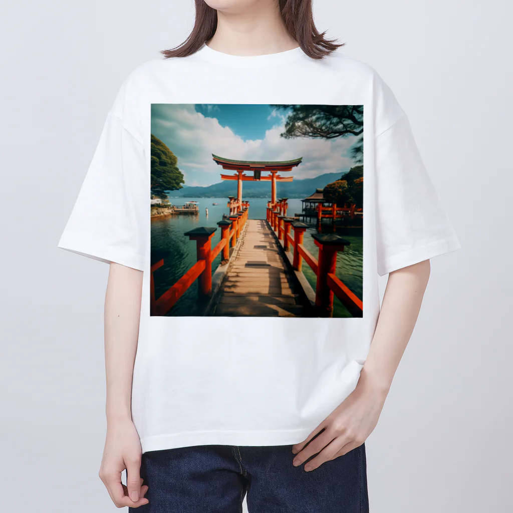 AQUAMETAVERSEの鳥居　なでしこ1478 オーバーサイズTシャツ