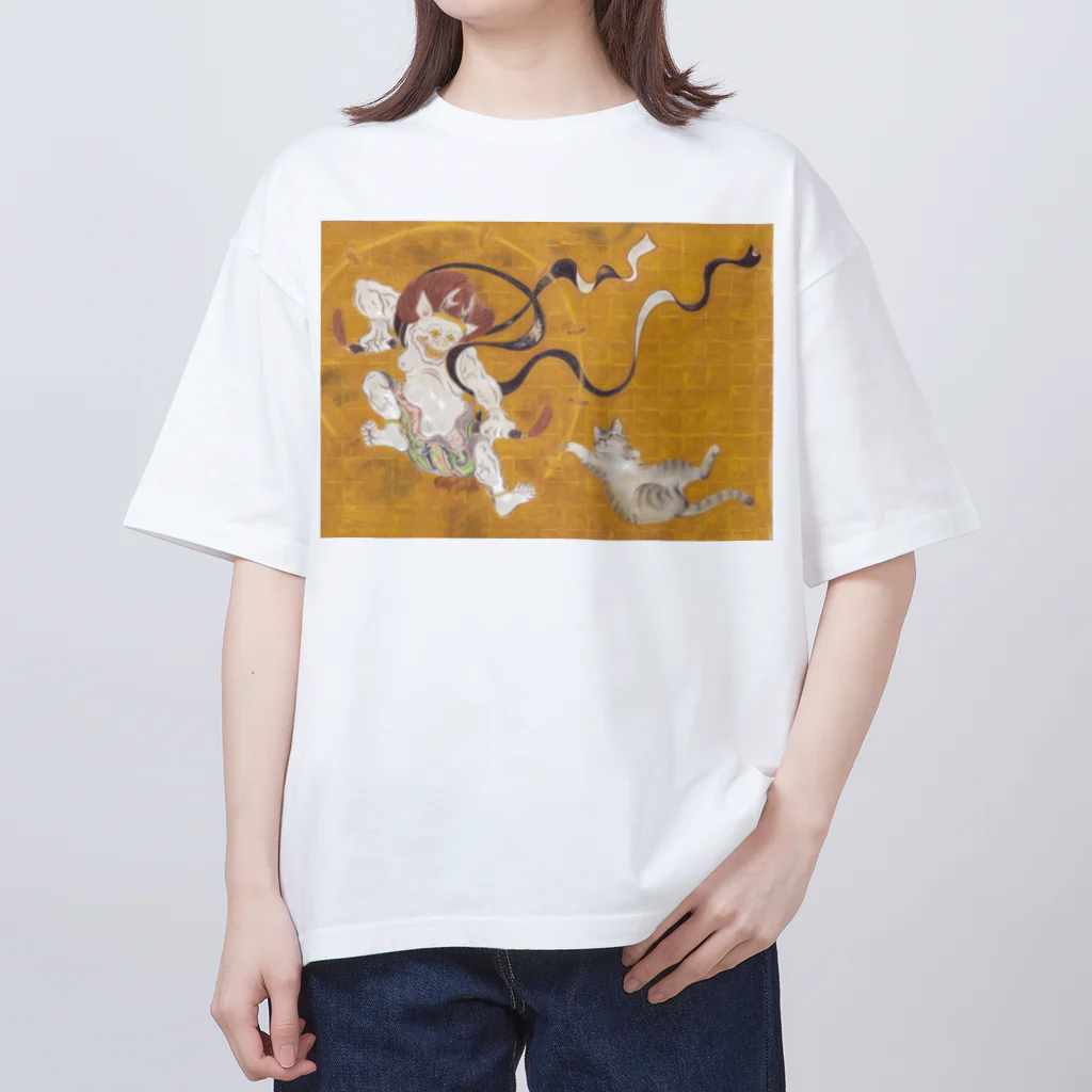 目羅　健嗣の雷神痩身美容図（メラノ美術館） Oversized T-Shirt