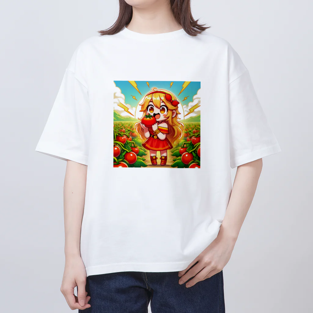 bottaの可愛い、リコピン、トマト食べてる Oversized T-Shirt