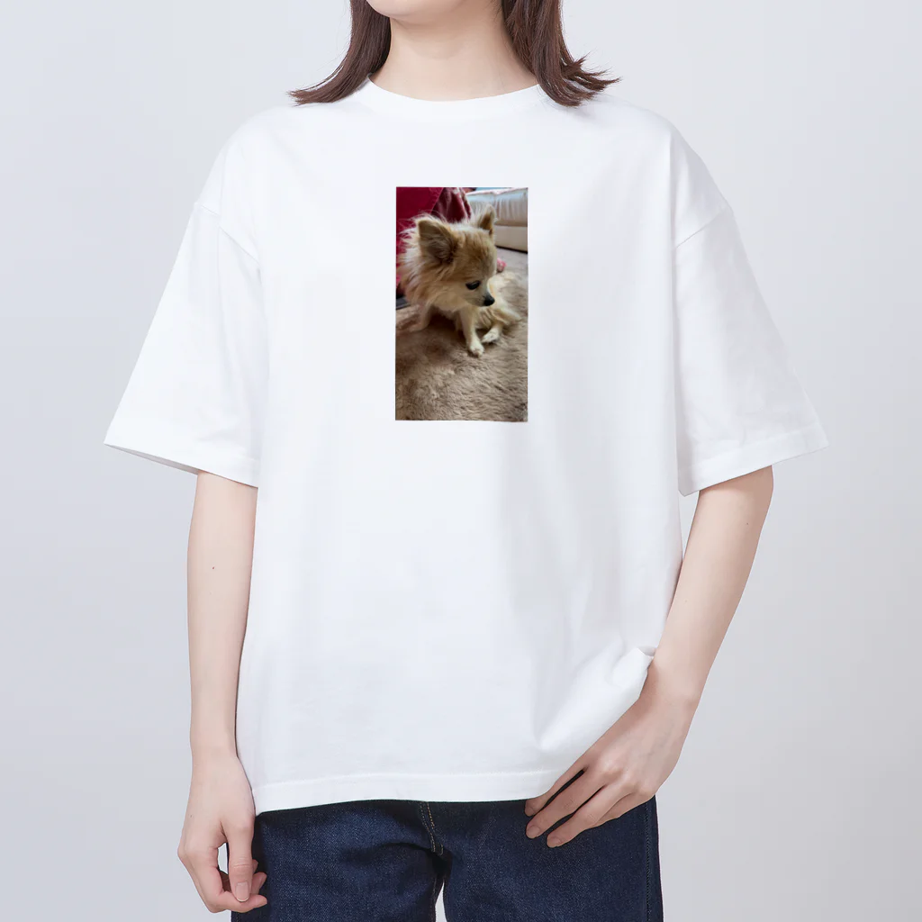 Yukaの絵と実家の犬🐕のチワワの小夏ちゃん オーバーサイズTシャツ
