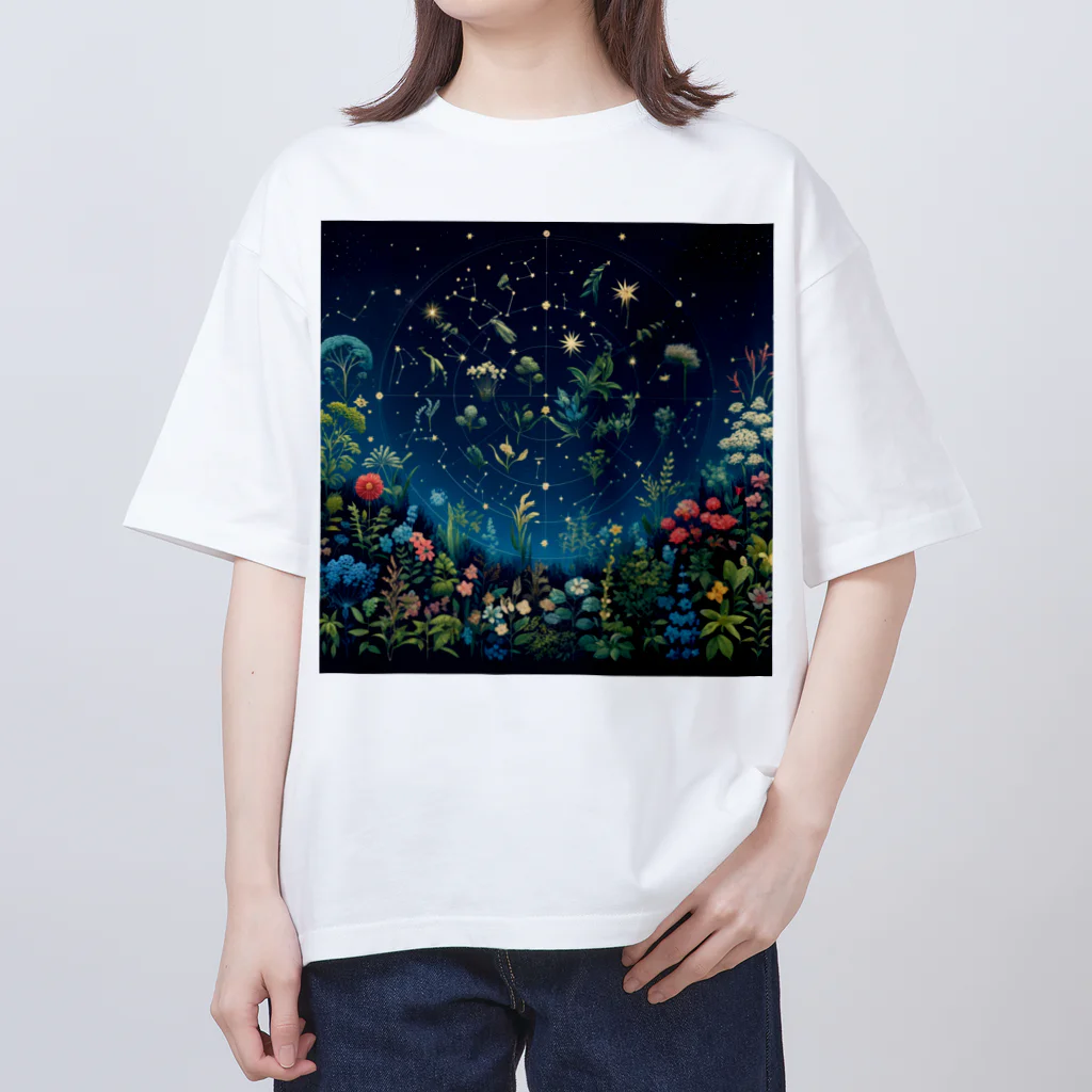 0denkundesuの星彩植譜 オーバーサイズTシャツ