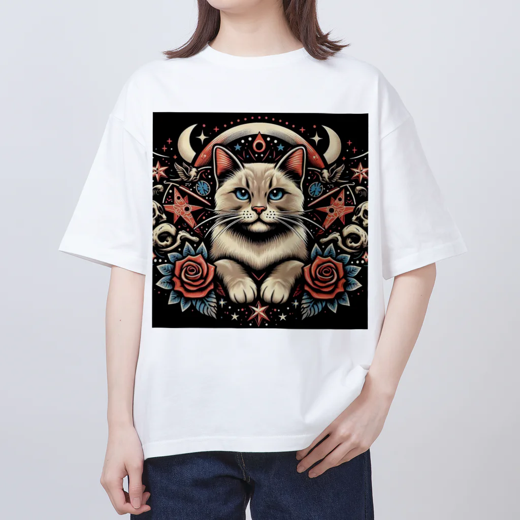 アズールソリューションズのAIイラスト ねこちゃんくん オーバーサイズTシャツ