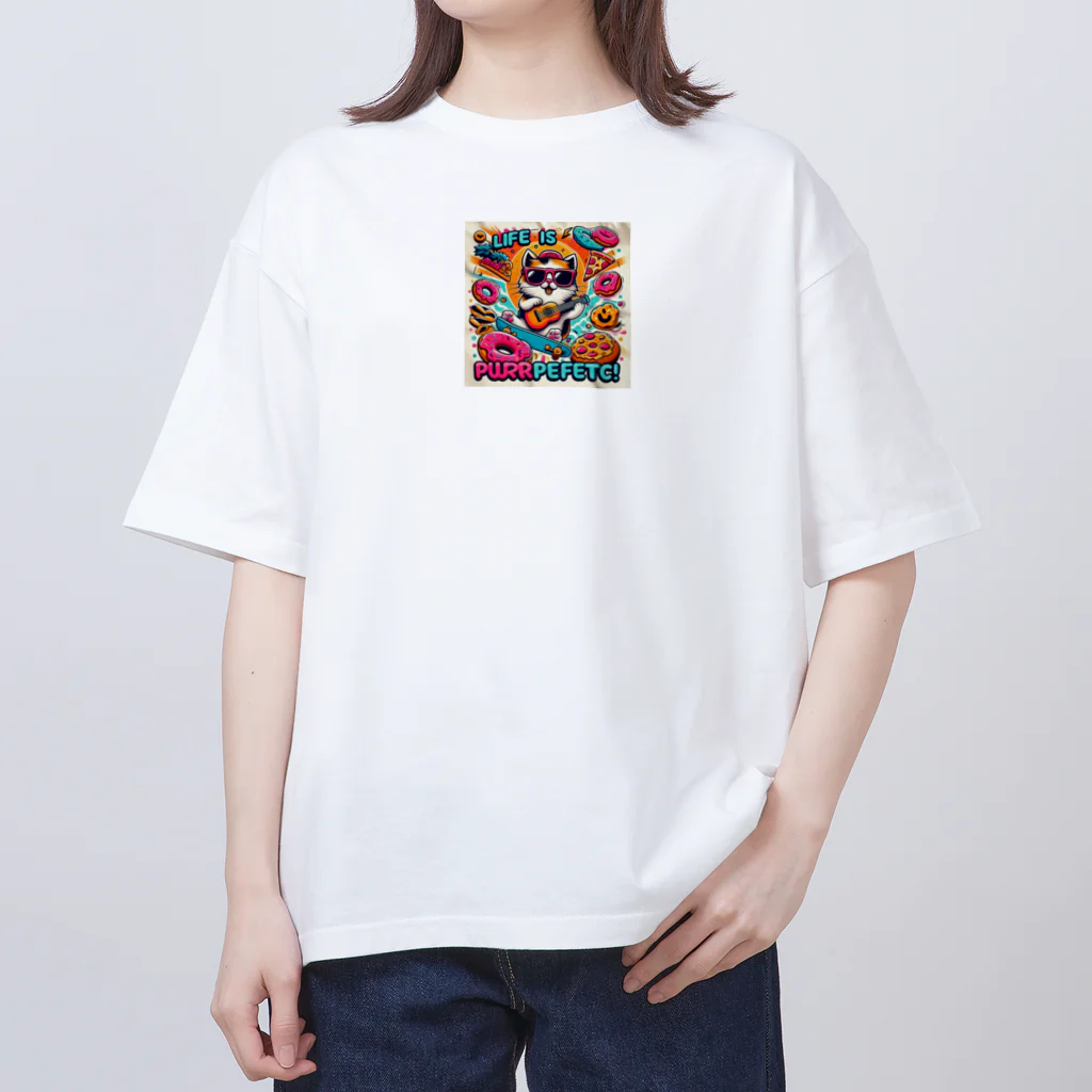 えいゆショップのスナフキ猫くん Oversized T-Shirt