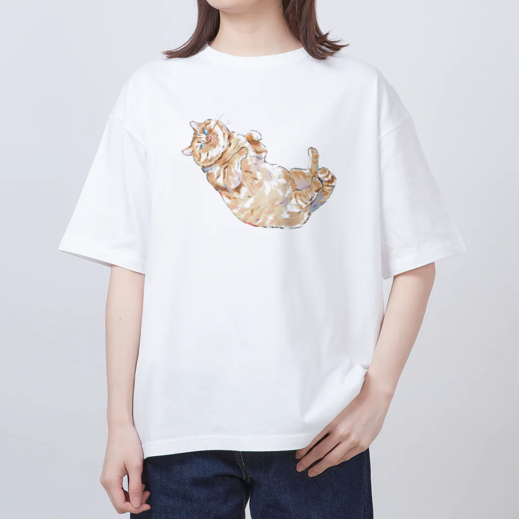 はるさめ商店のぽっちゃり茶トラ Oversized T-Shirt