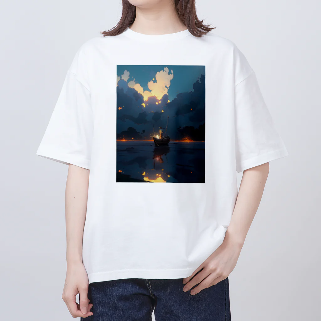 AQUAMETAVERSEの漁り火　なでしこ1478 Oversized T-Shirt