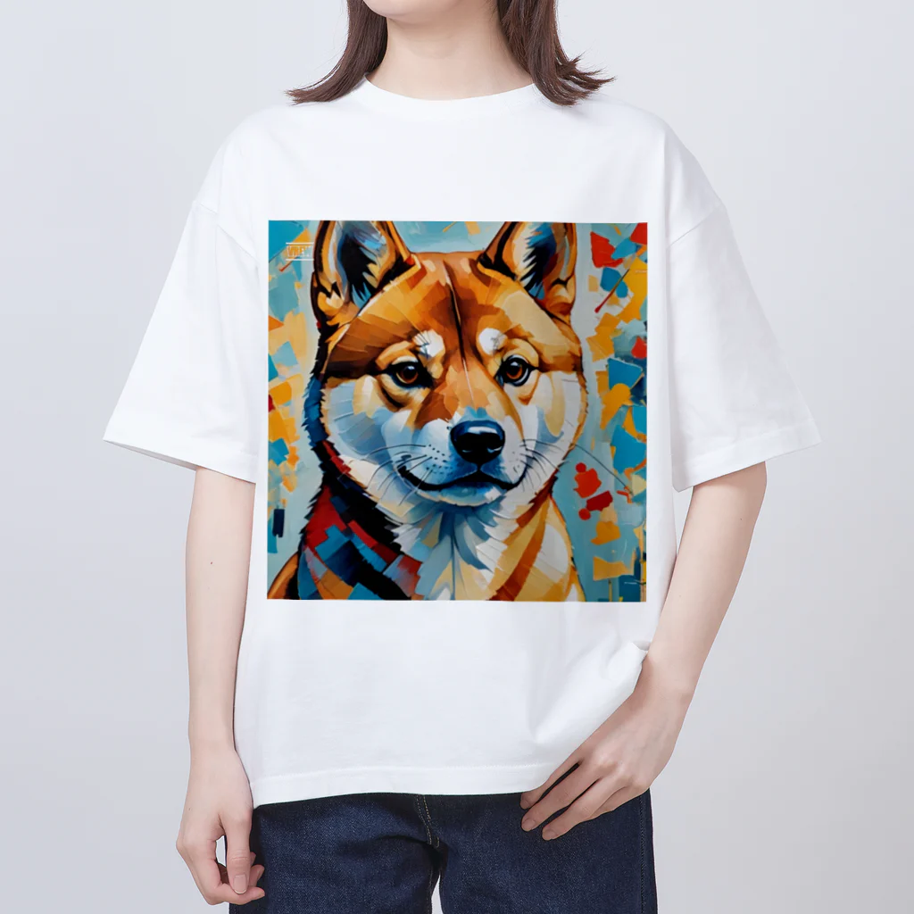 KAPPA TRAVEL GOの柴犬の幾何学 Oversized T-Shirt