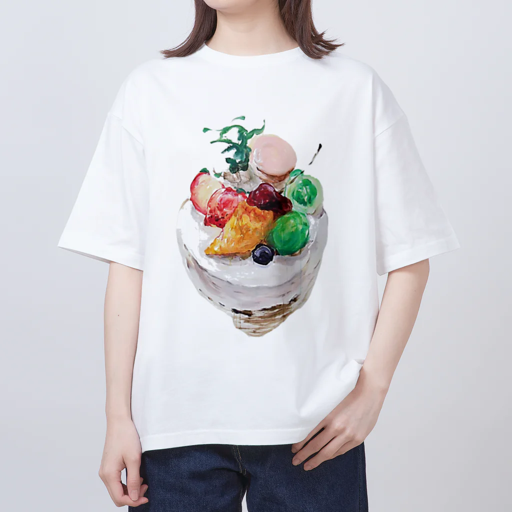 harapecoartのフルーツケーキ オーバーサイズTシャツ