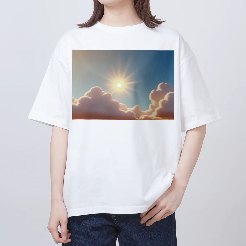 Fred HorstmanのBeautiful sun shining through the beautiful clouds 美しい雲の間から輝く美しい太陽 Oversized T-Shirt