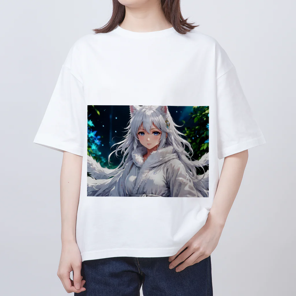 omamoririのもふもふの巫女 オーバーサイズTシャツ