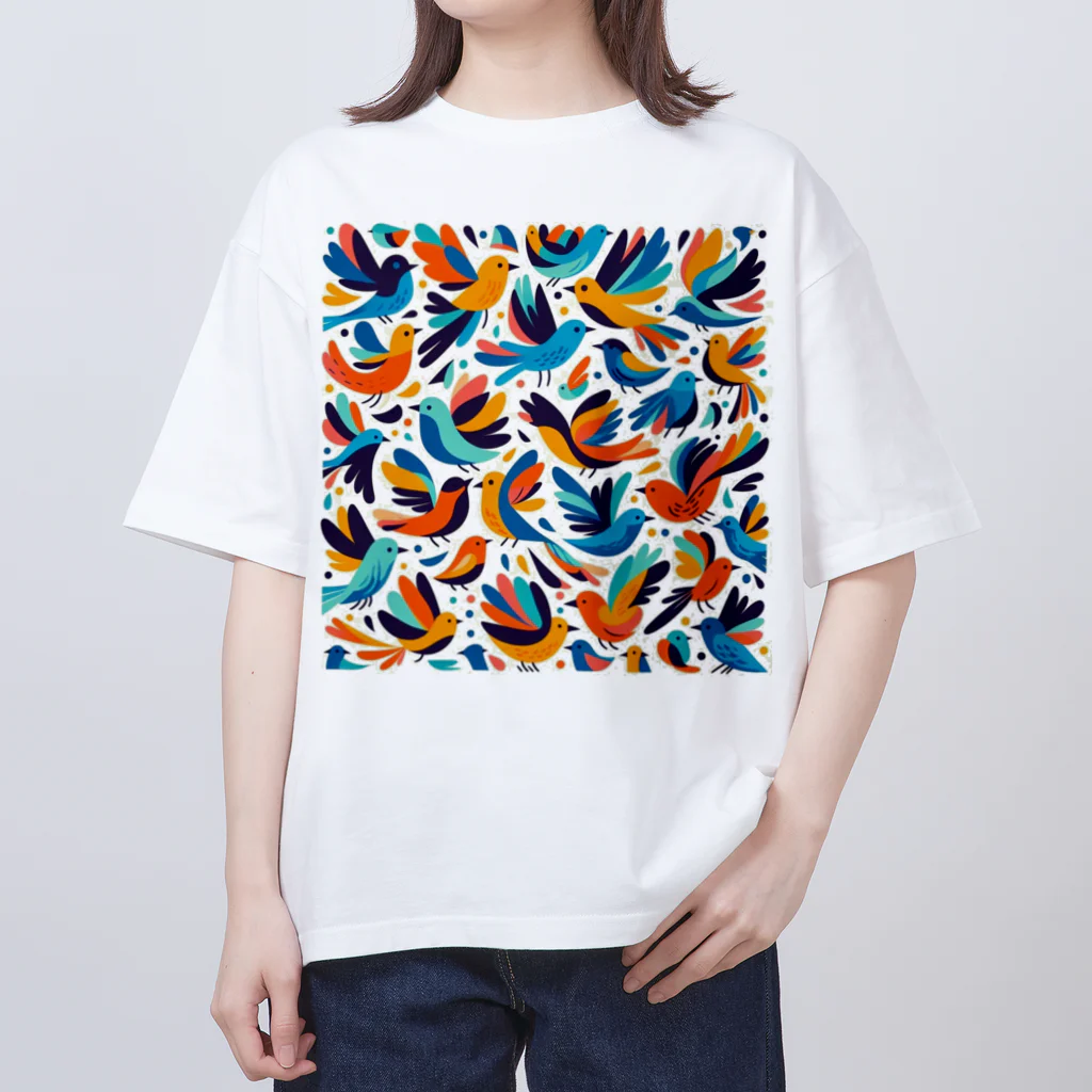 ok13のカラフル鳥② Oversized T-Shirt