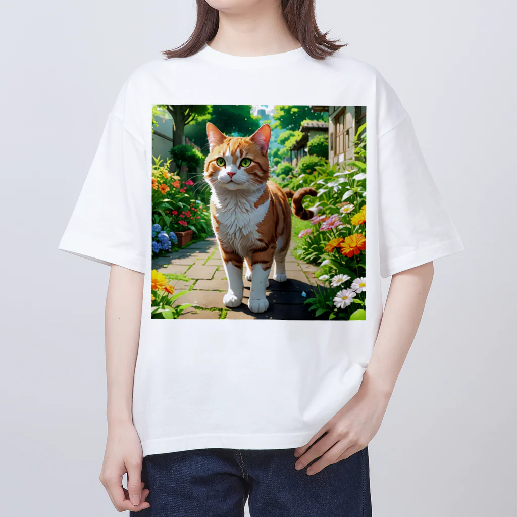 にゃんぼショップ🐈の冒険にゃんこ② Oversized T-Shirt