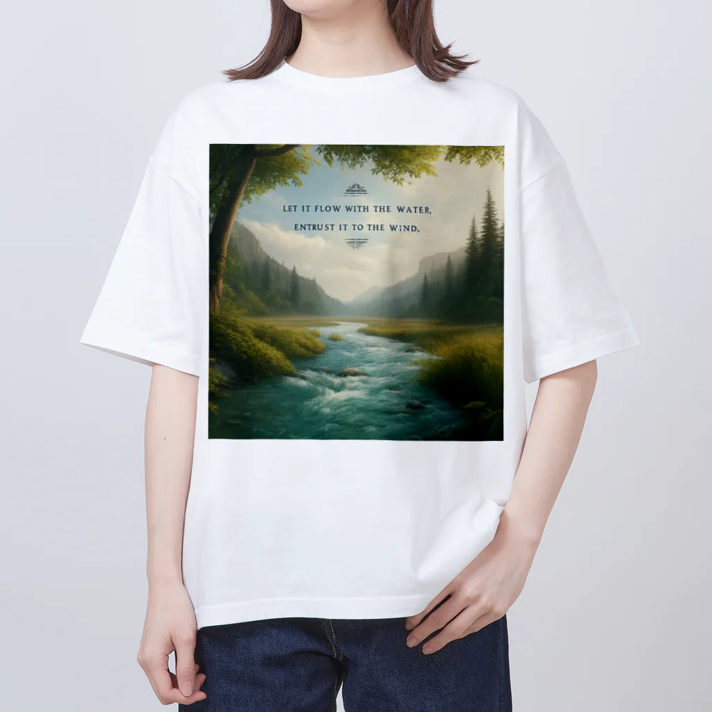 M Y (Yoshida Masaru)の「水に流れ、風に託す」 オーバーサイズTシャツ