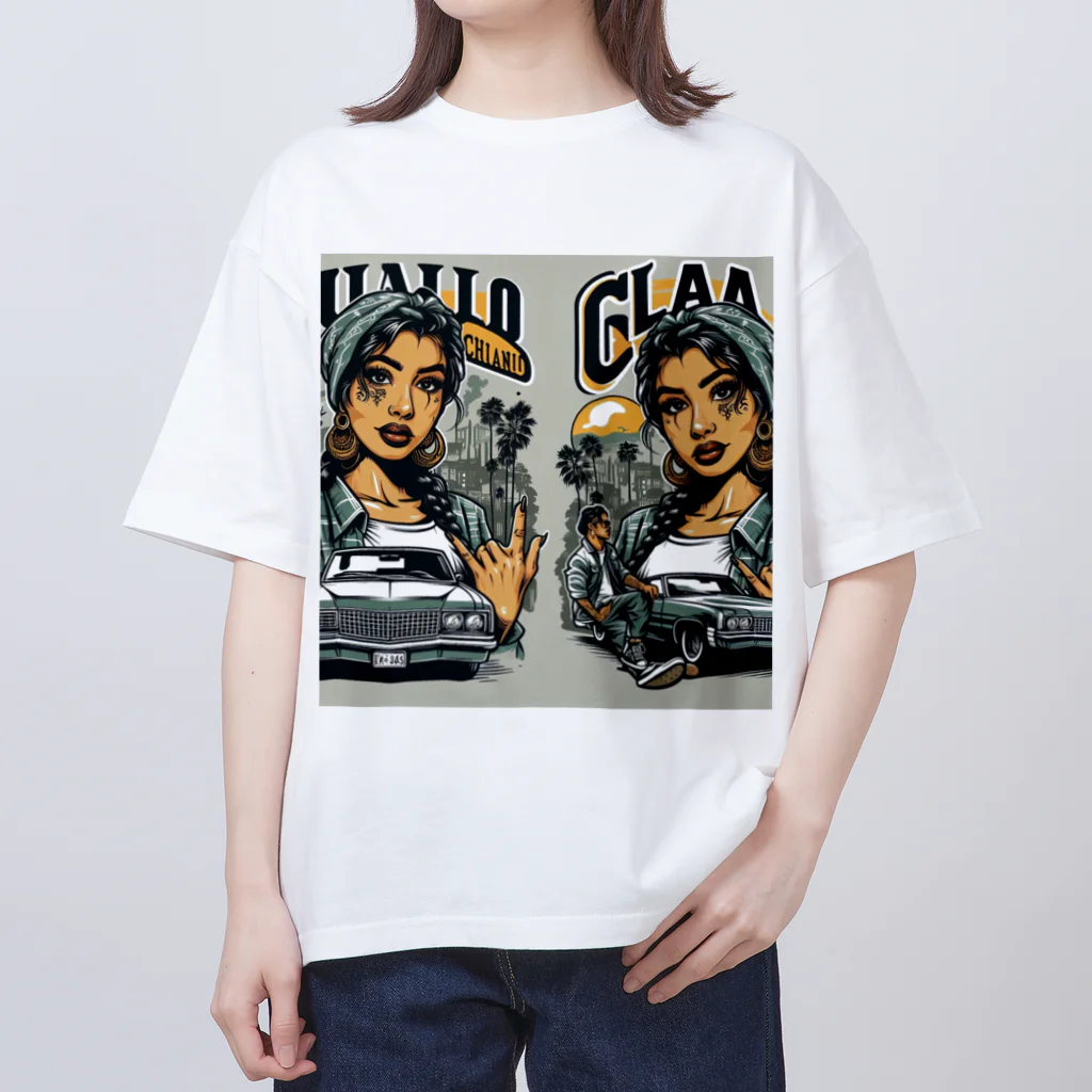 TKT SHOPのチカーノ風 Oversized T-Shirt