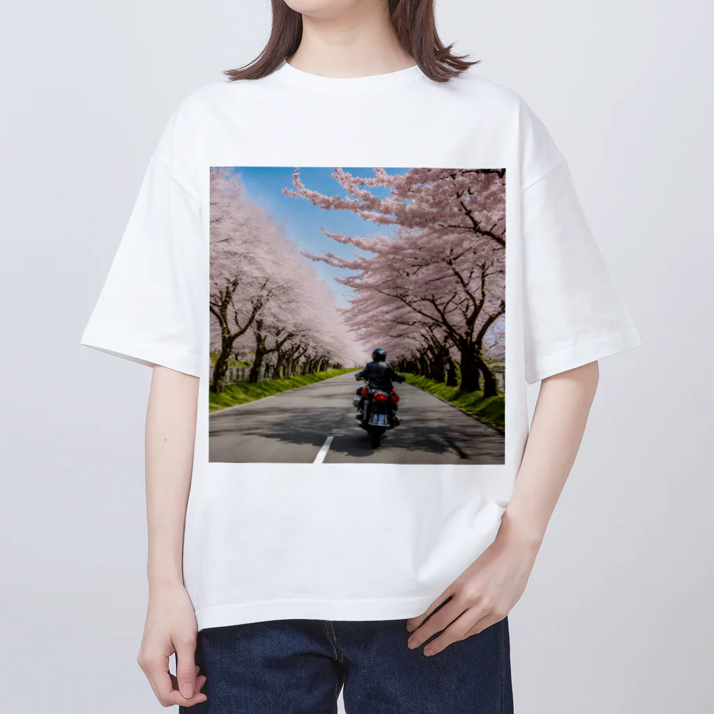 the blue seasonの春の息吹と共に - 桜のトンネルを駆ける オーバーサイズTシャツ