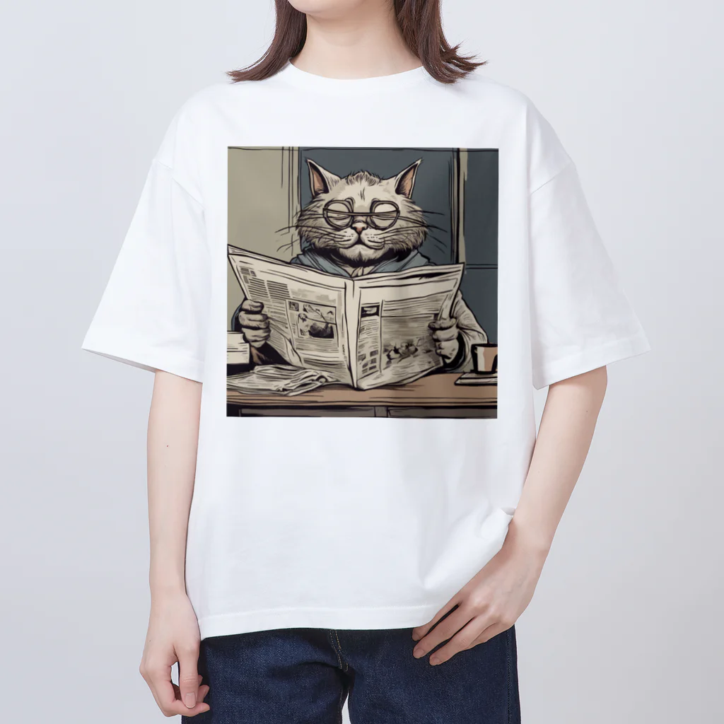 ローズのおじ猫 オーバーサイズTシャツ