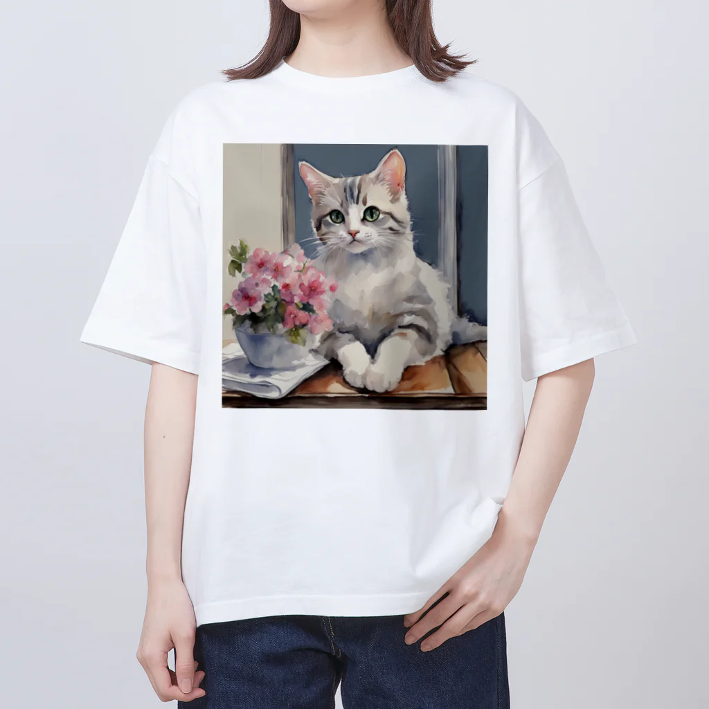 ローズの子猫 Oversized T-Shirt