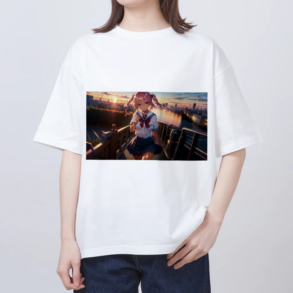 ヴィヴィオの夕焼け オーバーサイズTシャツ