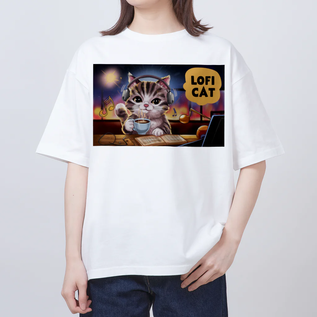 RySのLo-Fi Cat オーバーサイズTシャツ