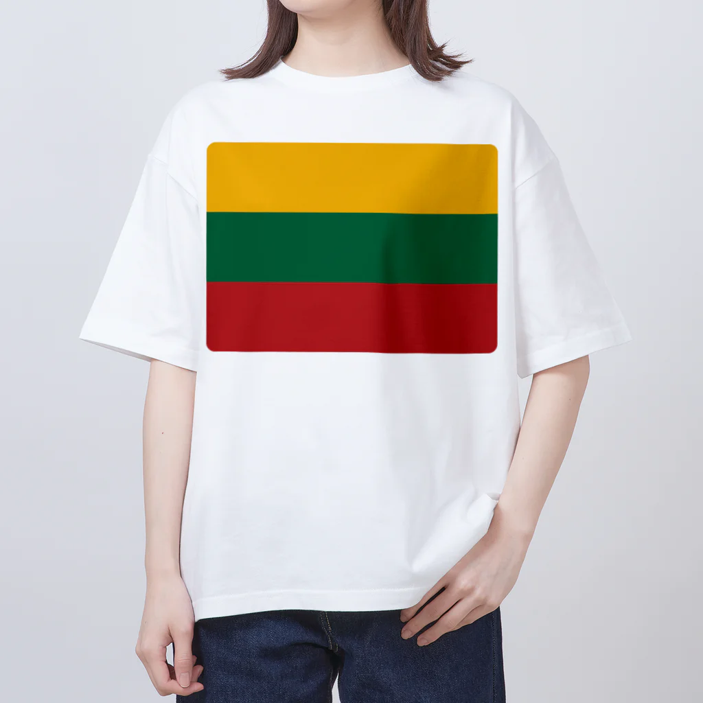 お絵かき屋さんのリトアニアの国旗 オーバーサイズTシャツ