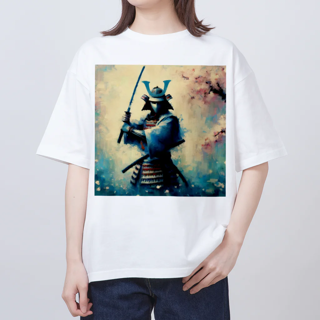 rain-bow88の絵画のような侍シリーズ オーバーサイズTシャツ