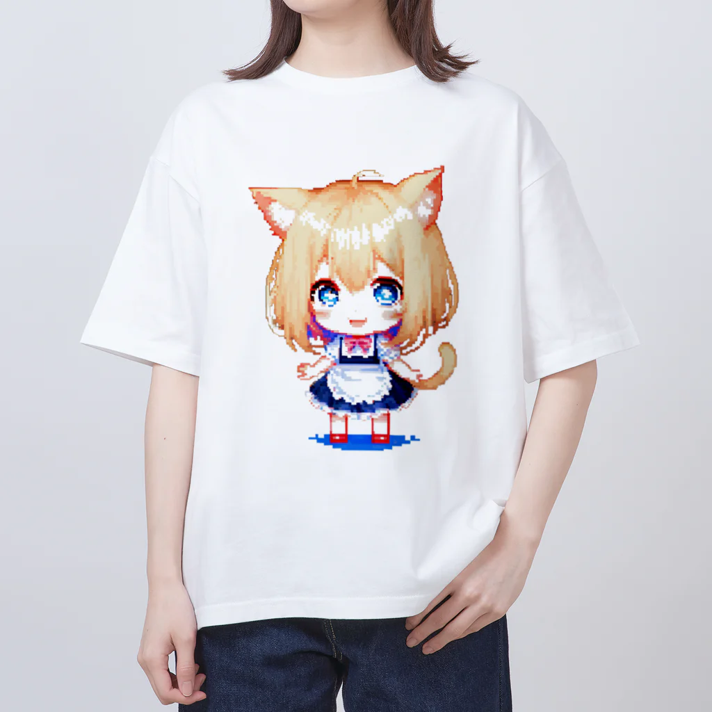 KAZAHANAの8-BITnekomimiMaid オーバーサイズTシャツ