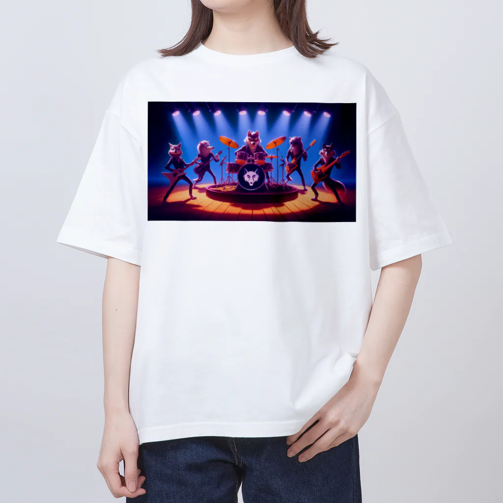 ANIMAL HEROES -musical band-のワイルド・ハーモニクス：ロックの伝説 オーバーサイズTシャツ