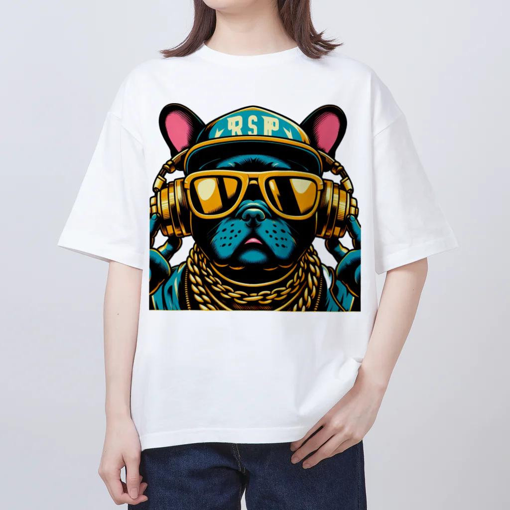 papi&biaのラッパーフレンチブルドッグ Oversized T-Shirt