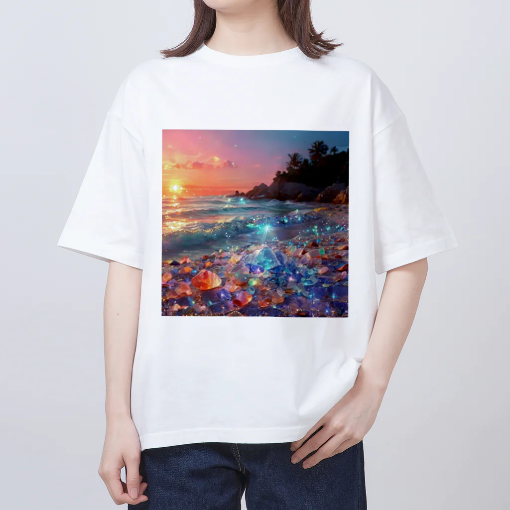 Mellow-Skyの美しすぎるハートシーグラス オーバーサイズTシャツ