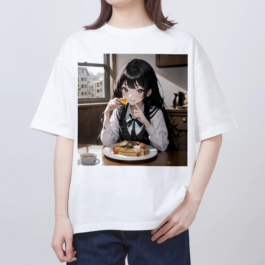 sgt-chikaraの朝食中の女子高生2 オーバーサイズTシャツ