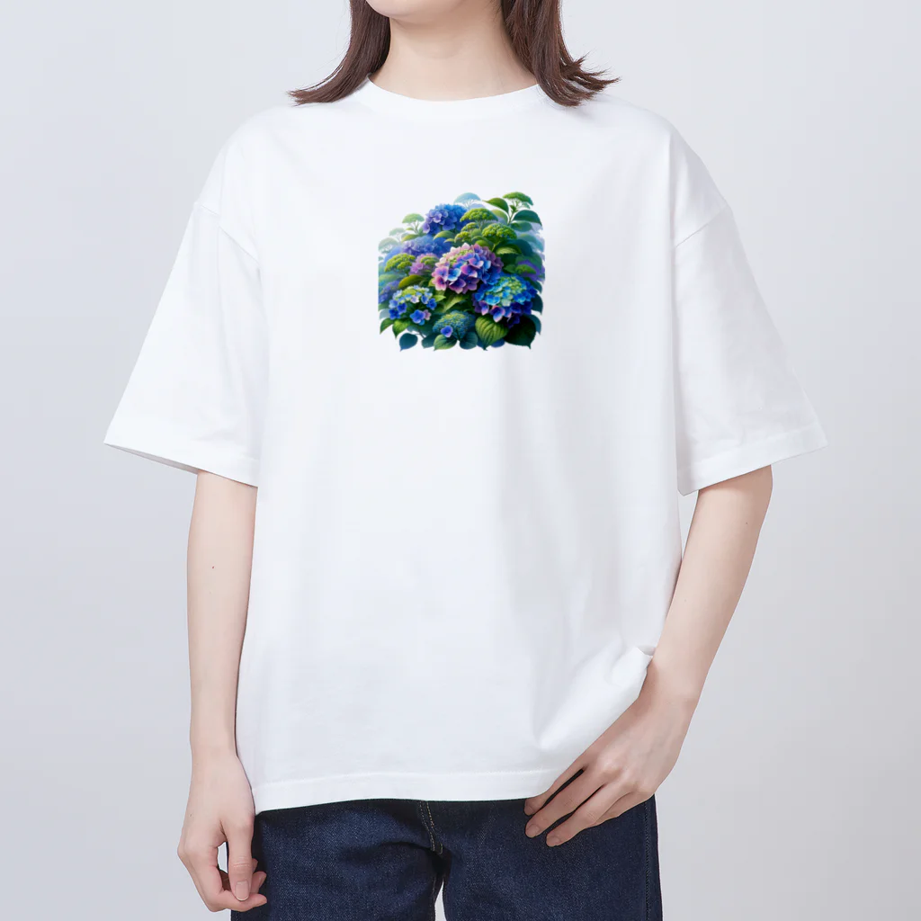 VeiledSageの紫陽花の饗宴 Oversized T-Shirt