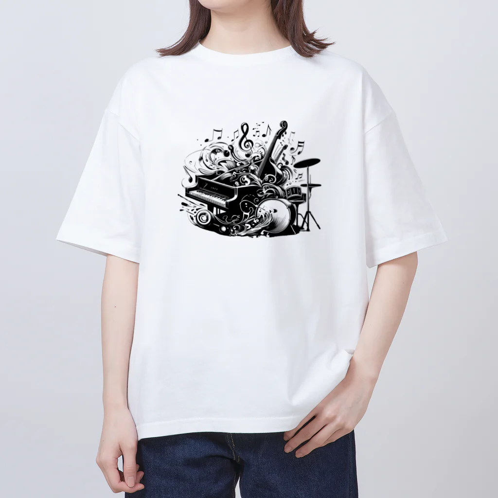 ニュートラルノードの♪Bursting Jazz オーバーサイズTシャツ