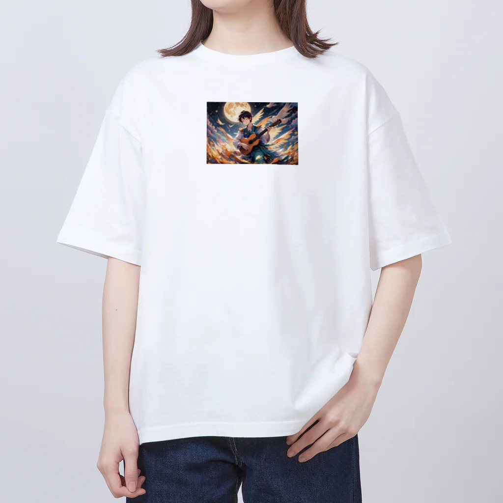 EijiPonのアコギと少年 Oversized T-Shirt