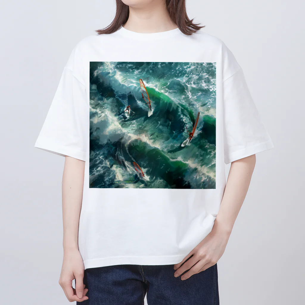 AQUAMETAVERSEのsupとwindsurfingrレース　エンジェル717 2065 Oversized T-Shirt