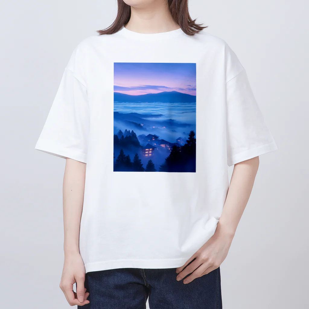 AQUAMETAVERSEの雲海とホテル街の灯　ラフルール　1859 オーバーサイズTシャツ