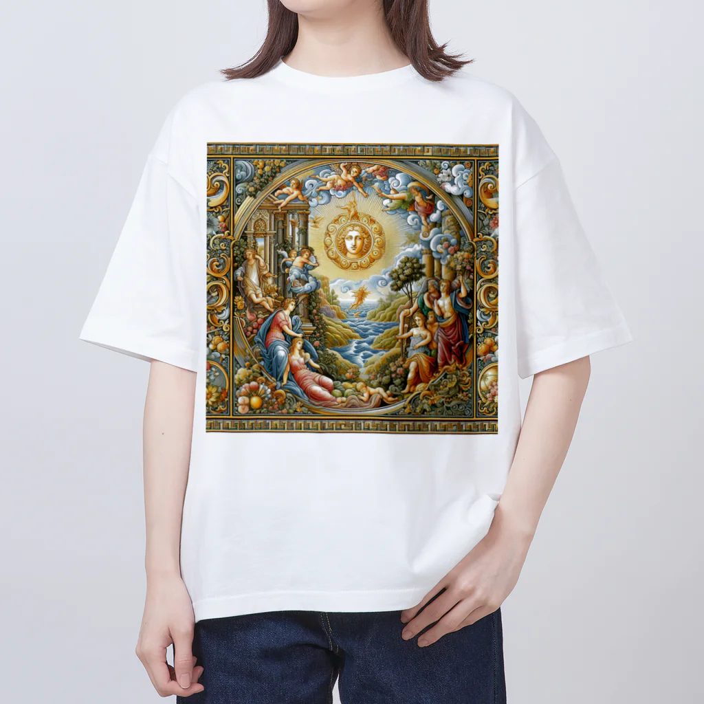 Qten369の絵画をモチーフ Oversized T-Shirt