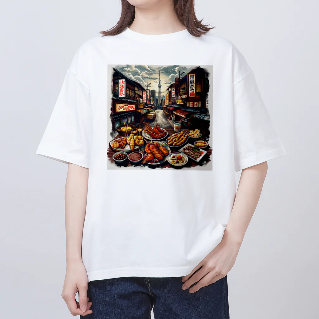 AQUAMETAVERSEの惣菜屋　なでしこ1478 オーバーサイズTシャツ