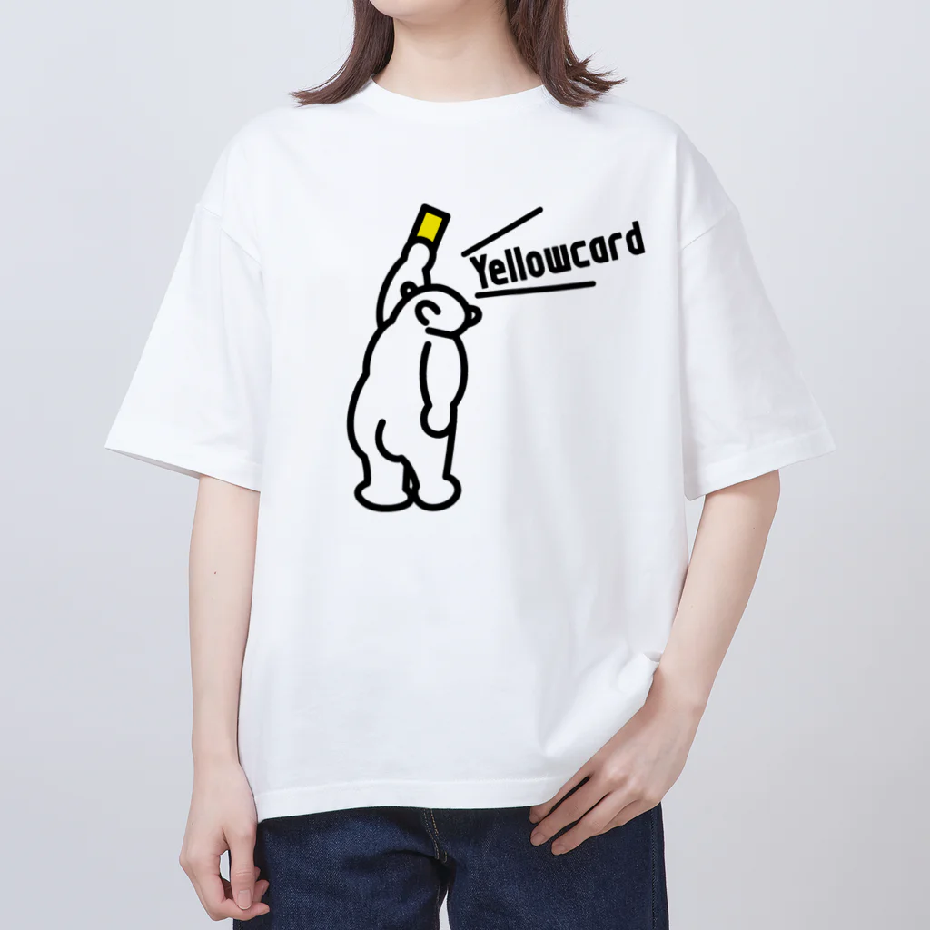 grandeviolaDESIGNのYellowcardを提示する熊 Oversized T-Shirt