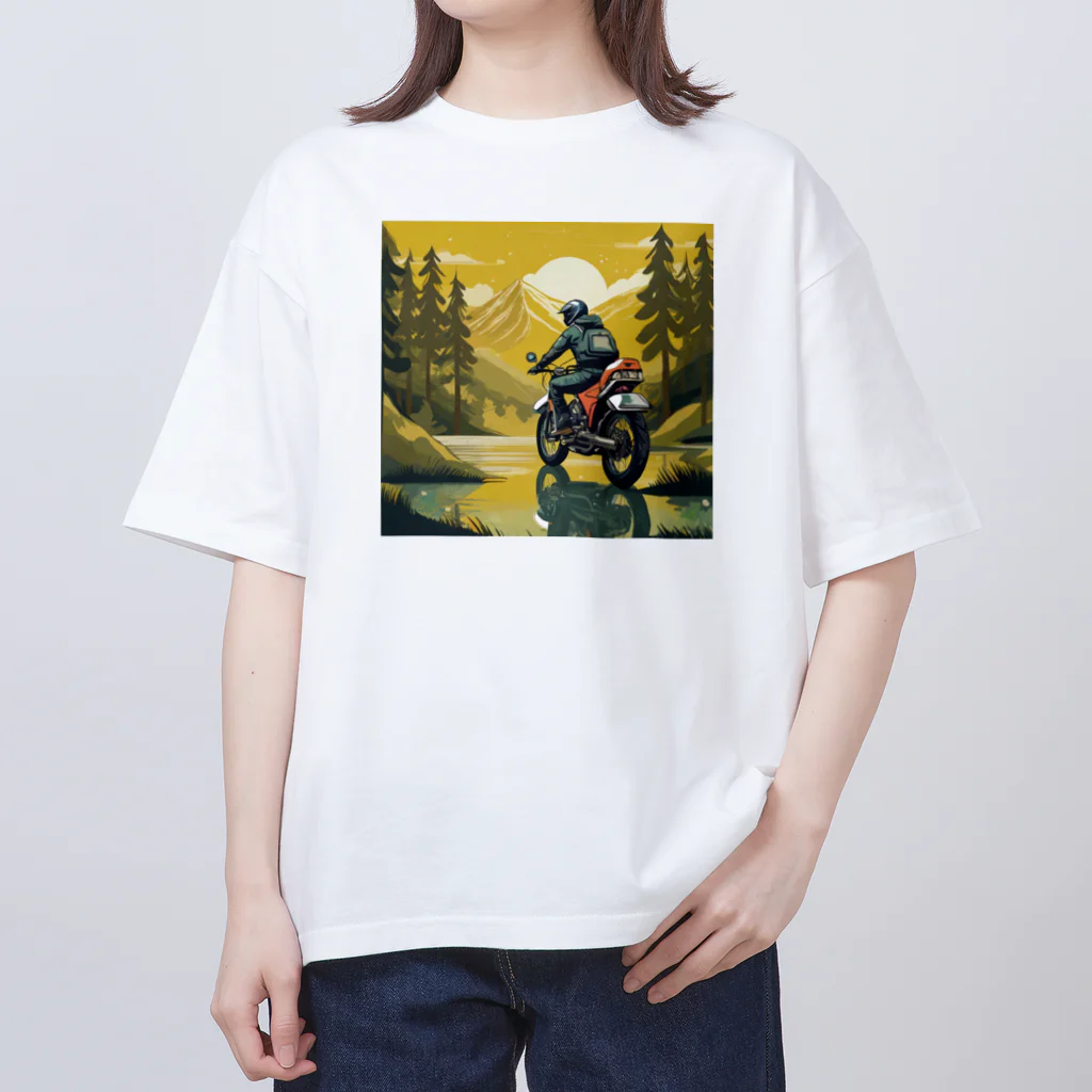 shime_savaの旅するバイカー Oversized T-Shirt