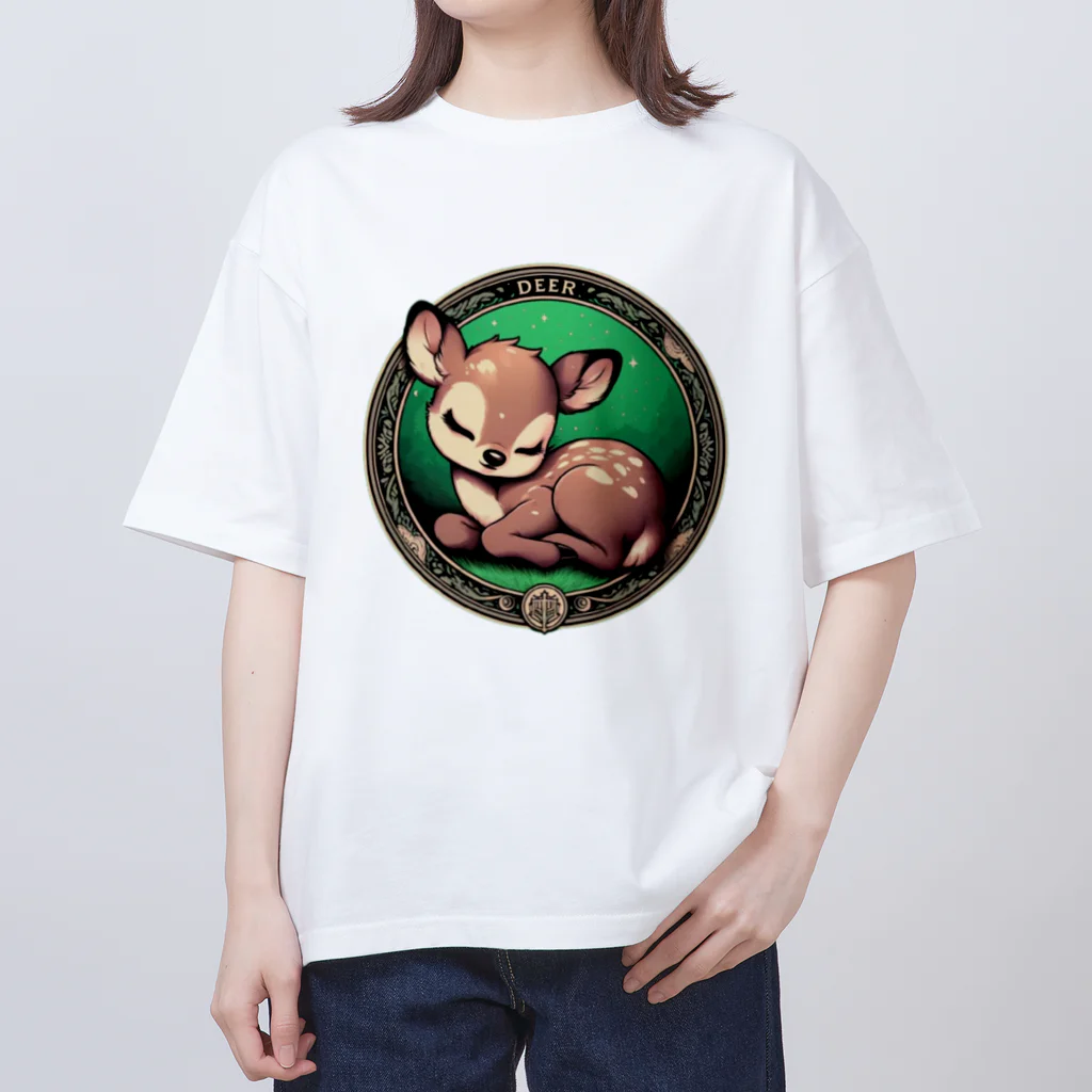 アニマルファッションの鹿のカクシカさん オーバーサイズTシャツ