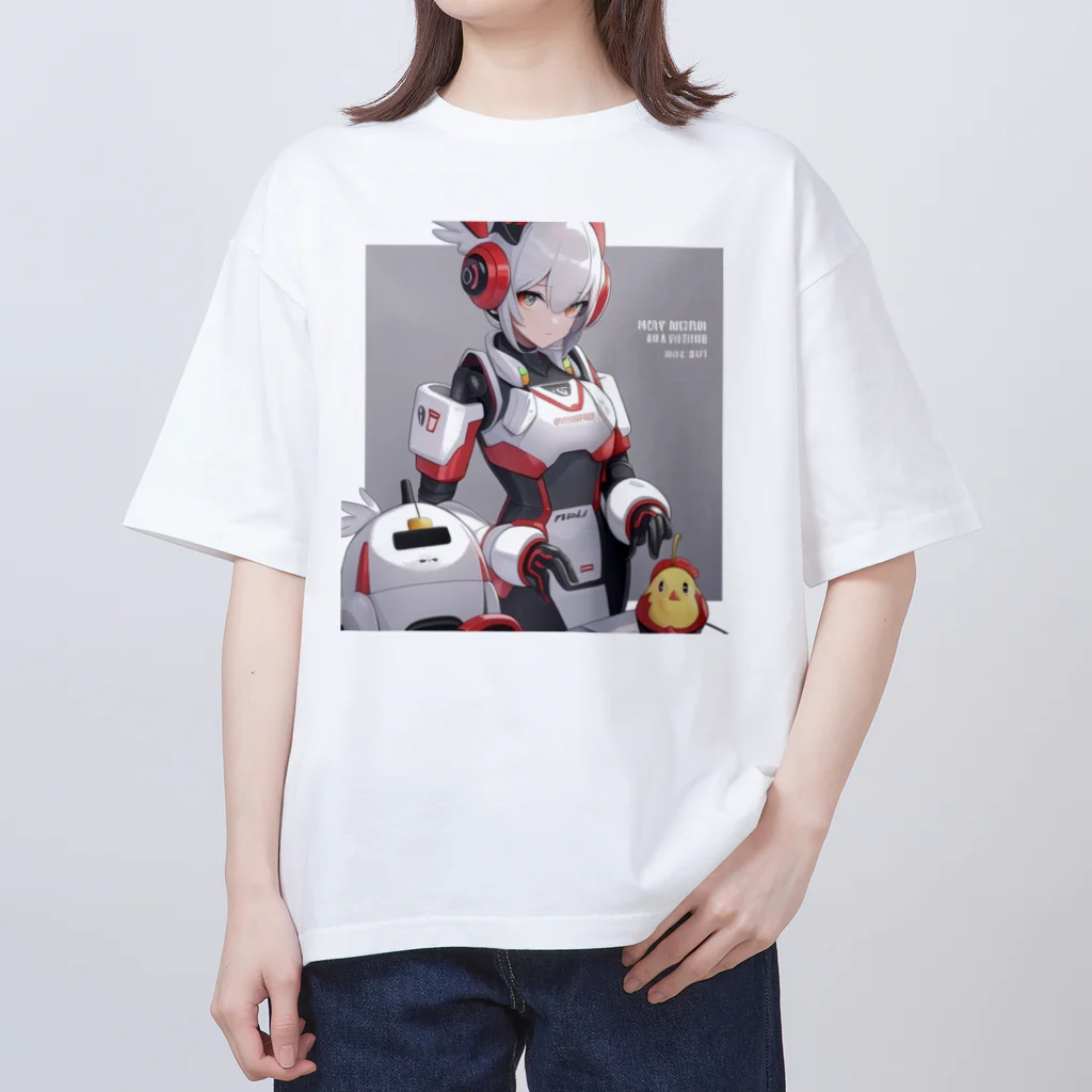 peek25の朝用ロボット オーバーサイズTシャツ