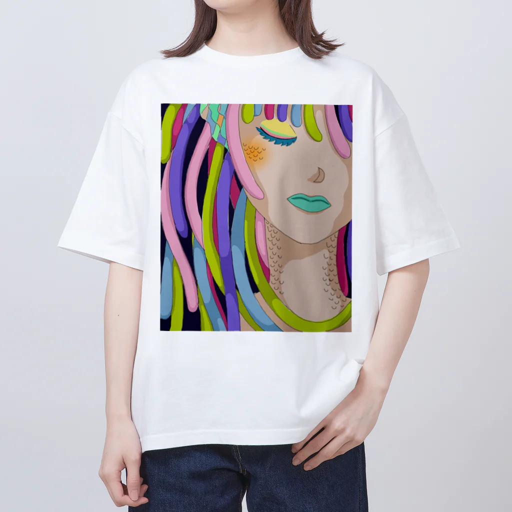 haluhaluのカラフルな少女 Oversized T-Shirt