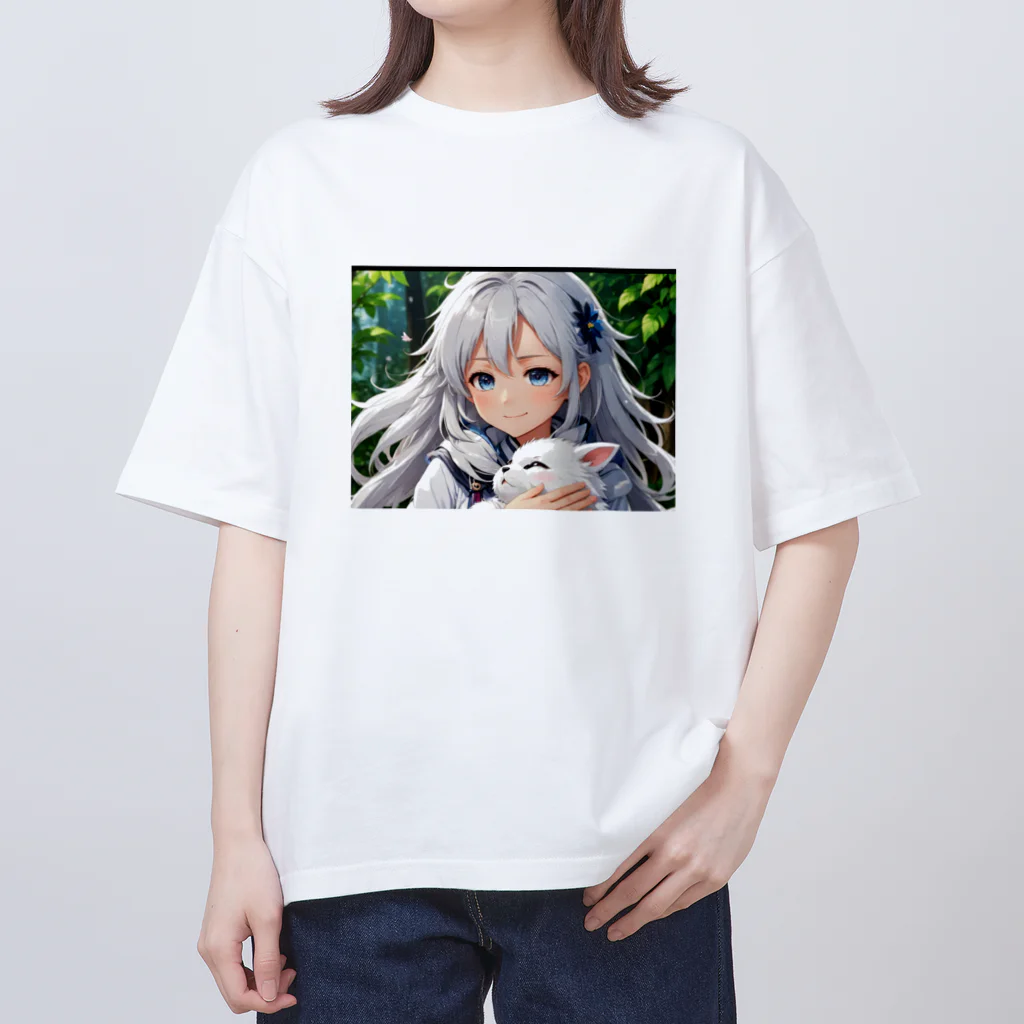 巫女スタぐらむのだっこされる神様 Oversized T-Shirt