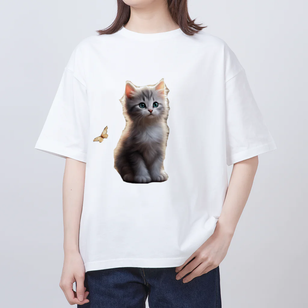 LuuuNのにゃんこ猫 オーバーサイズTシャツ