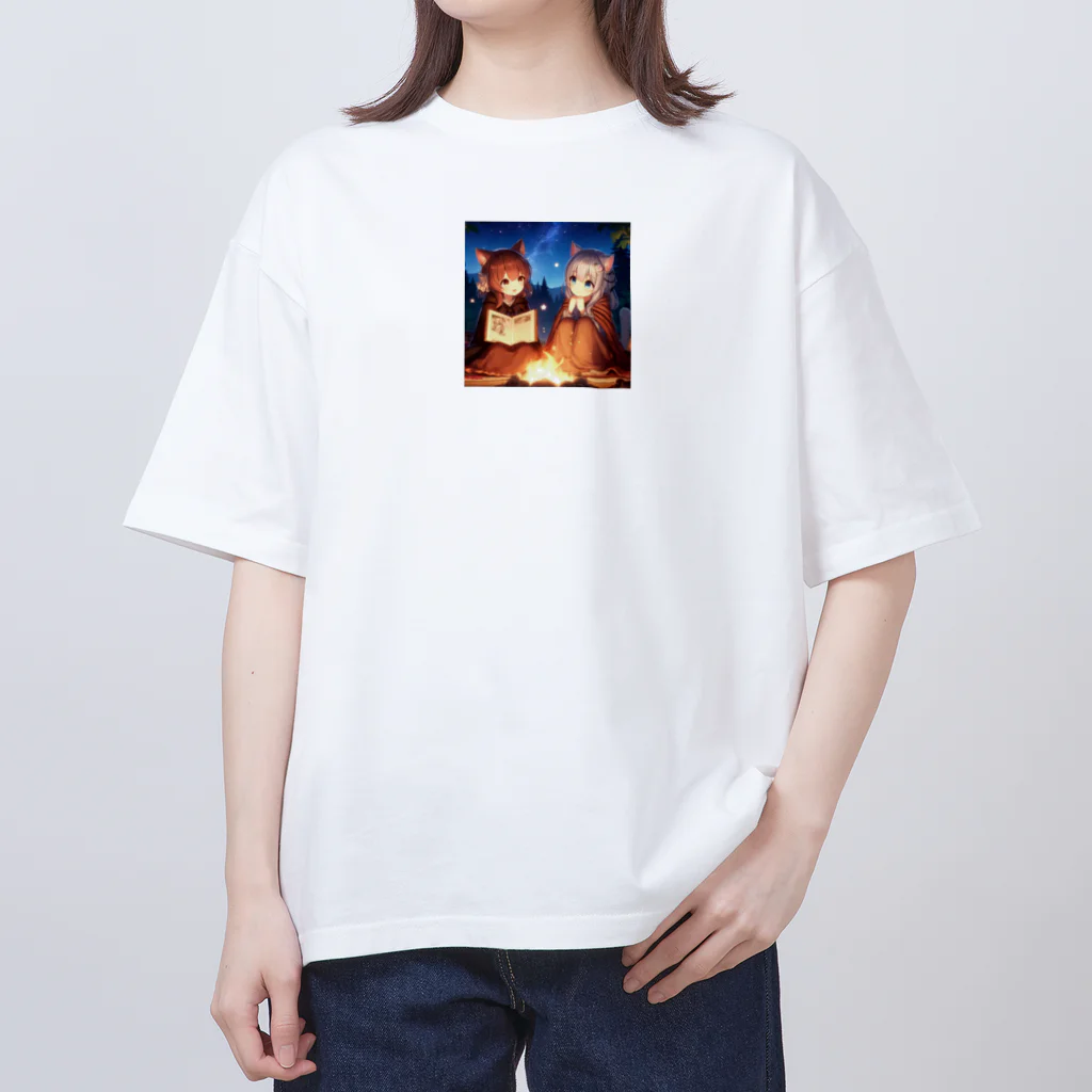 HiroLink's Shopの猫耳姉妹 Oversized T-Shirt