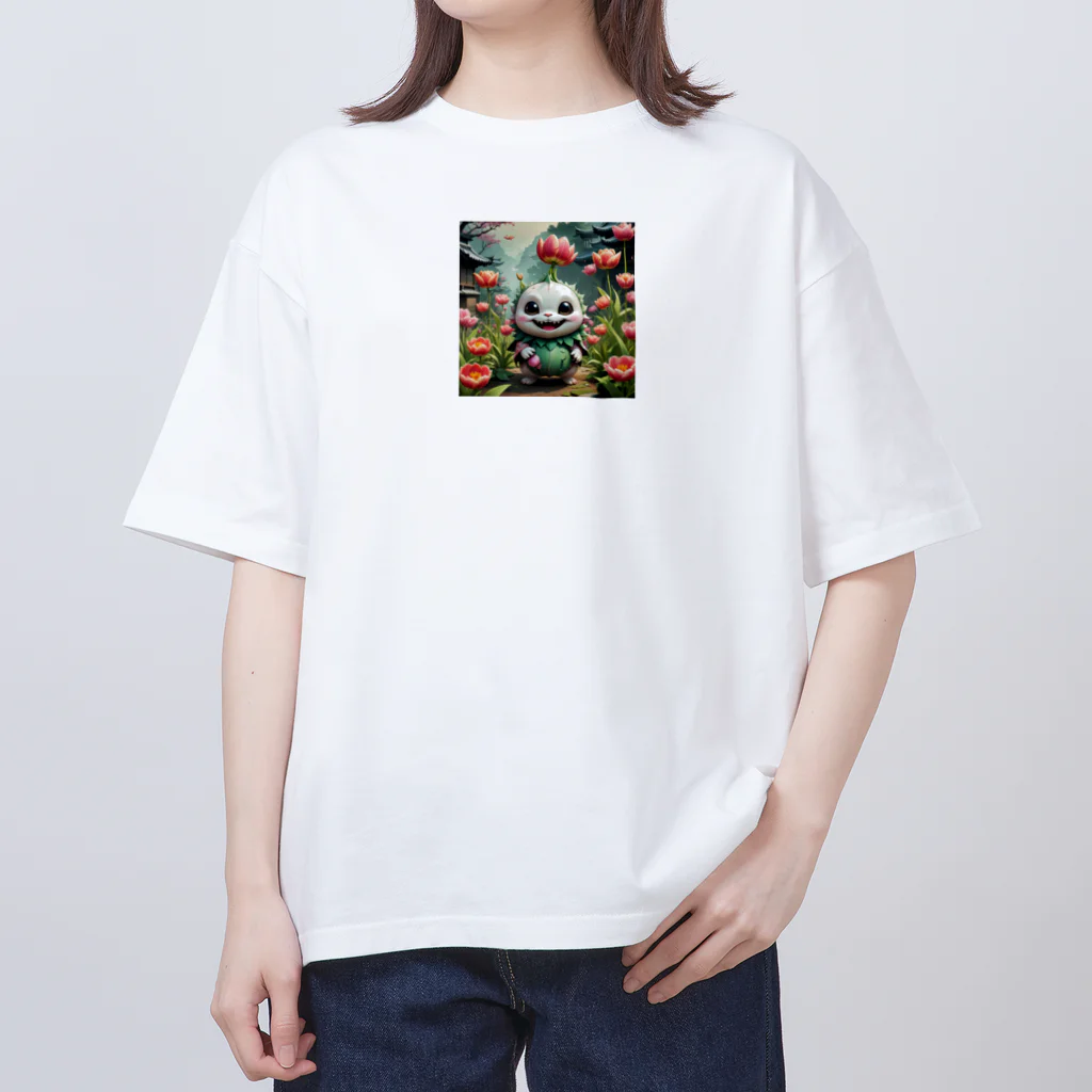 AI妖怪大図鑑のチューリップ妖怪　ファミラ Oversized T-Shirt