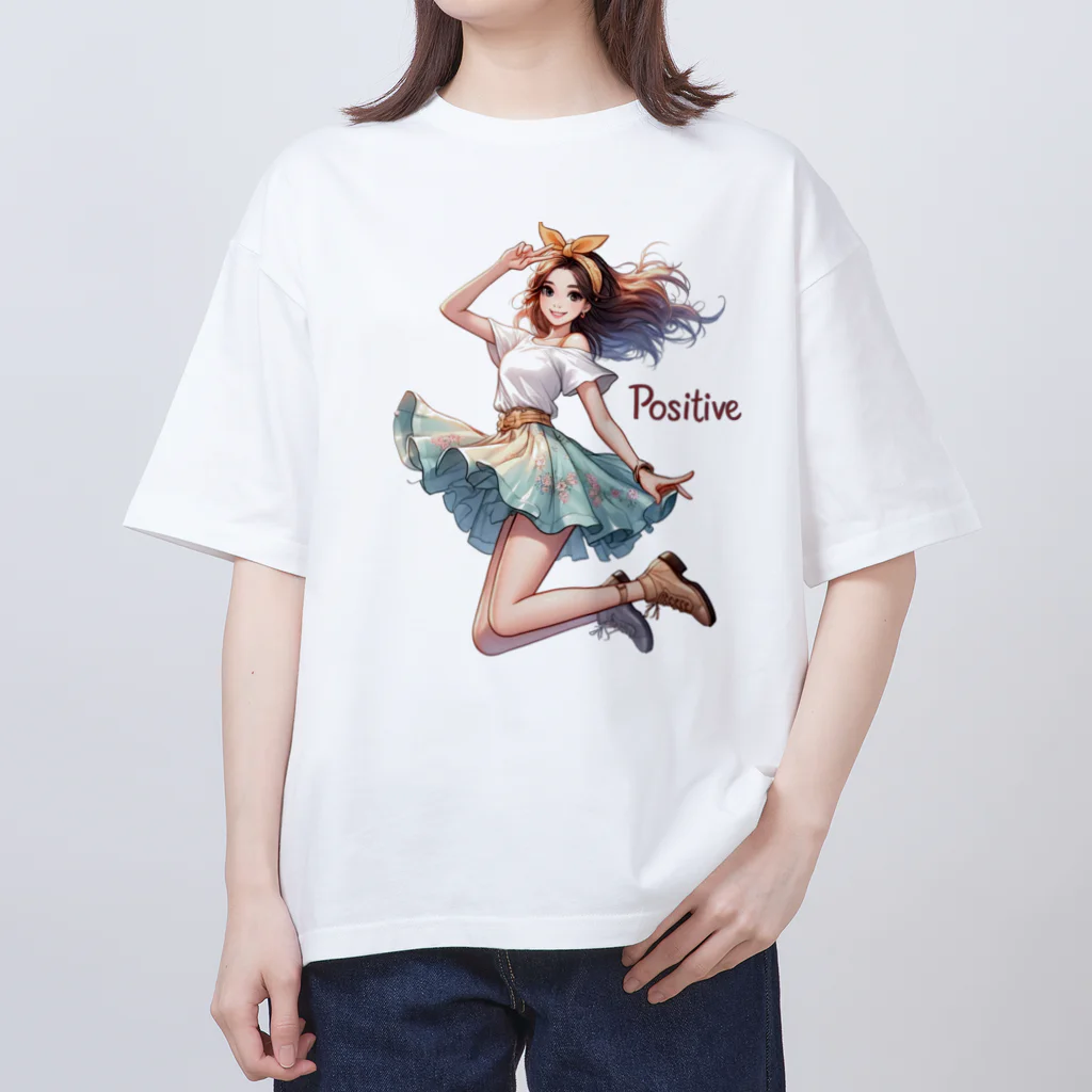 riopara0777のPOSITIVE GIRL Oversized T-Shirt