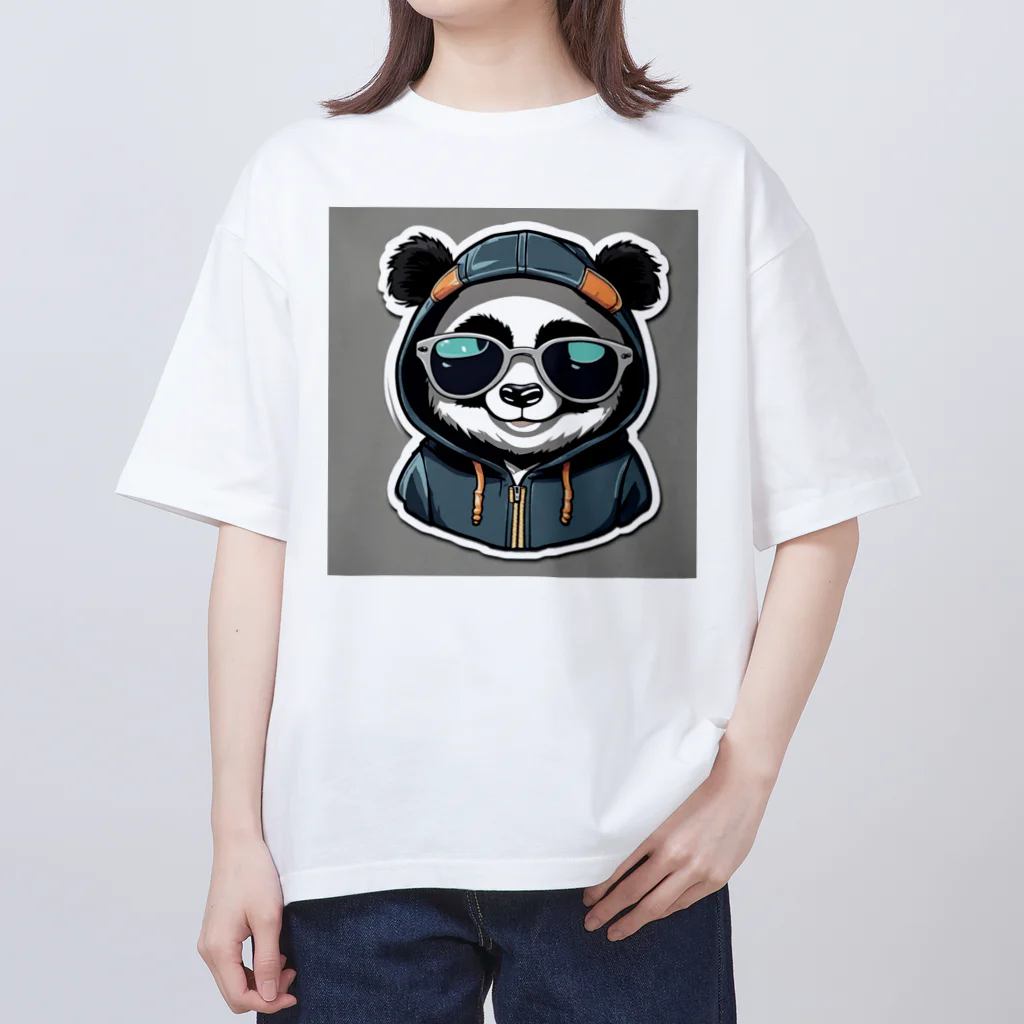 pandownloadのパーカーサングラスのワルパンダ？ Oversized T-Shirt