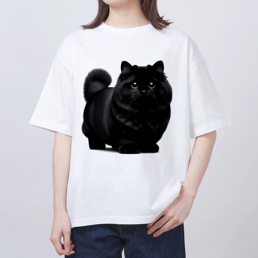 しょっぷトミィの黒猫 オーバーサイズTシャツ