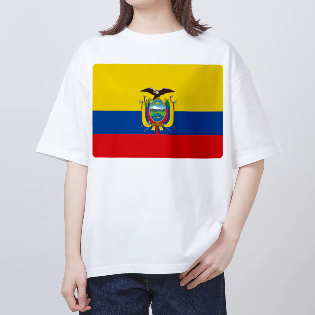 お絵かき屋さんのエクアドルの国旗 オーバーサイズTシャツ